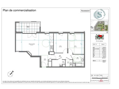 APPARTEMENT T3 NEUF A VENDRE - CESSY - 69.23 m2 - 359000 €