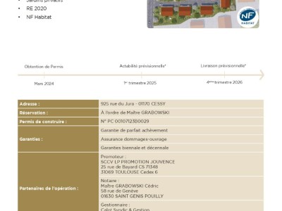 VILLA NEW FOR SALE - CESSY - 80.53 m2 - 556300€